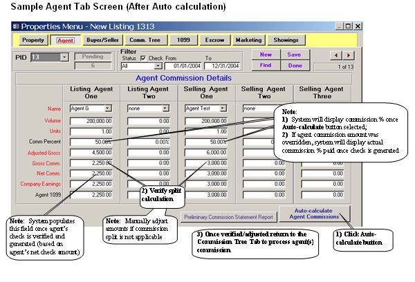 Sample Commission Tree Tab (Expanded view)